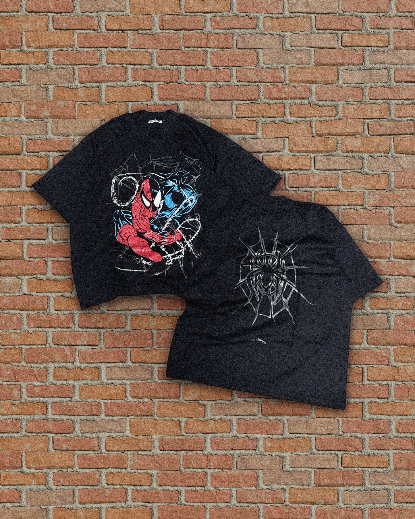 CREWNECK SHIRT - SPIDERMAN SYMBIOTE - BLACK
