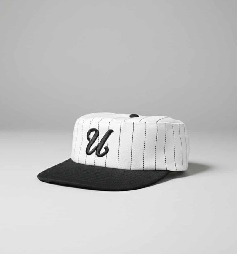 PILLBOX HAT - PINSTRIPES (WHITE)