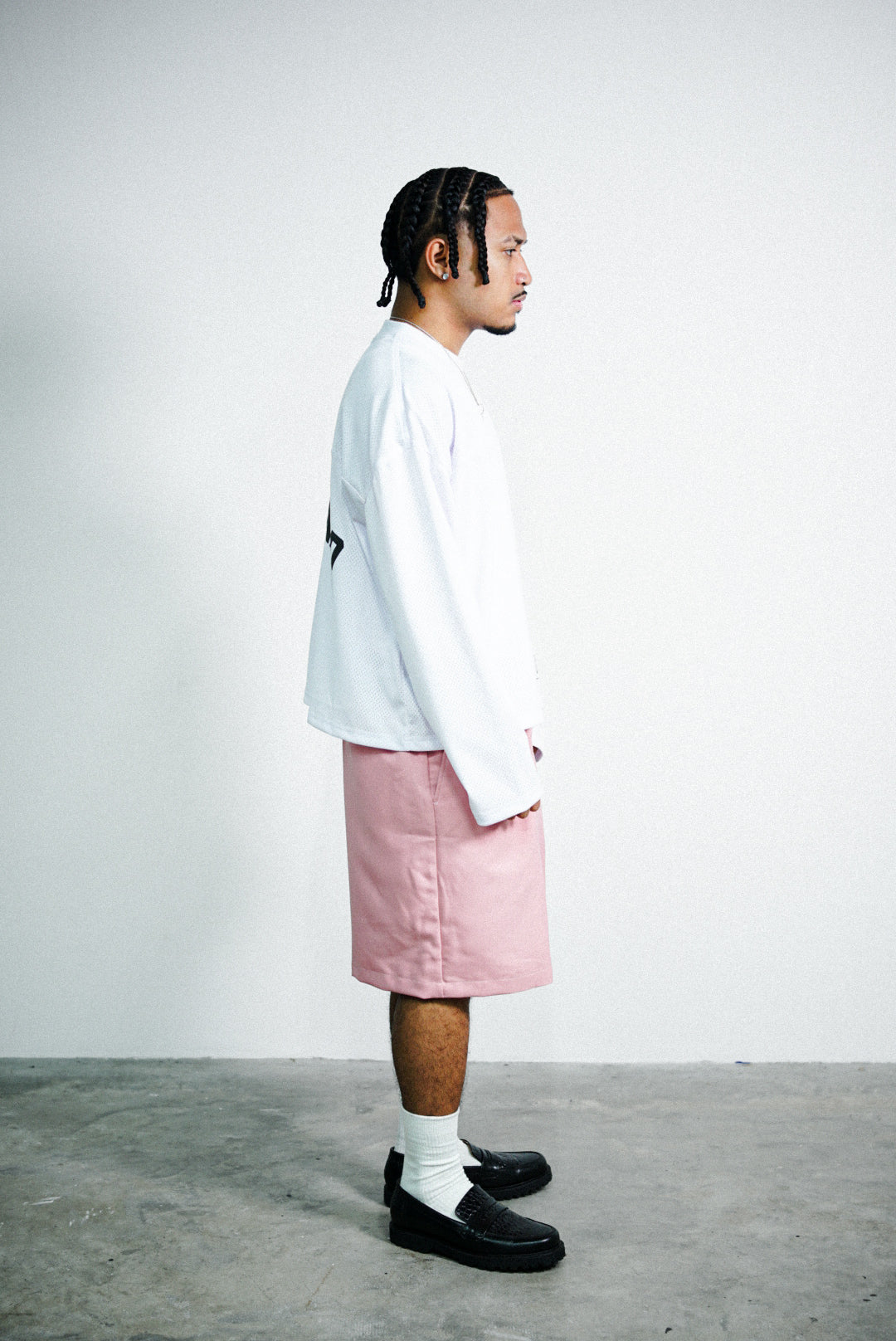 MESH L/S JERSEY T - SHIRT - WHITE