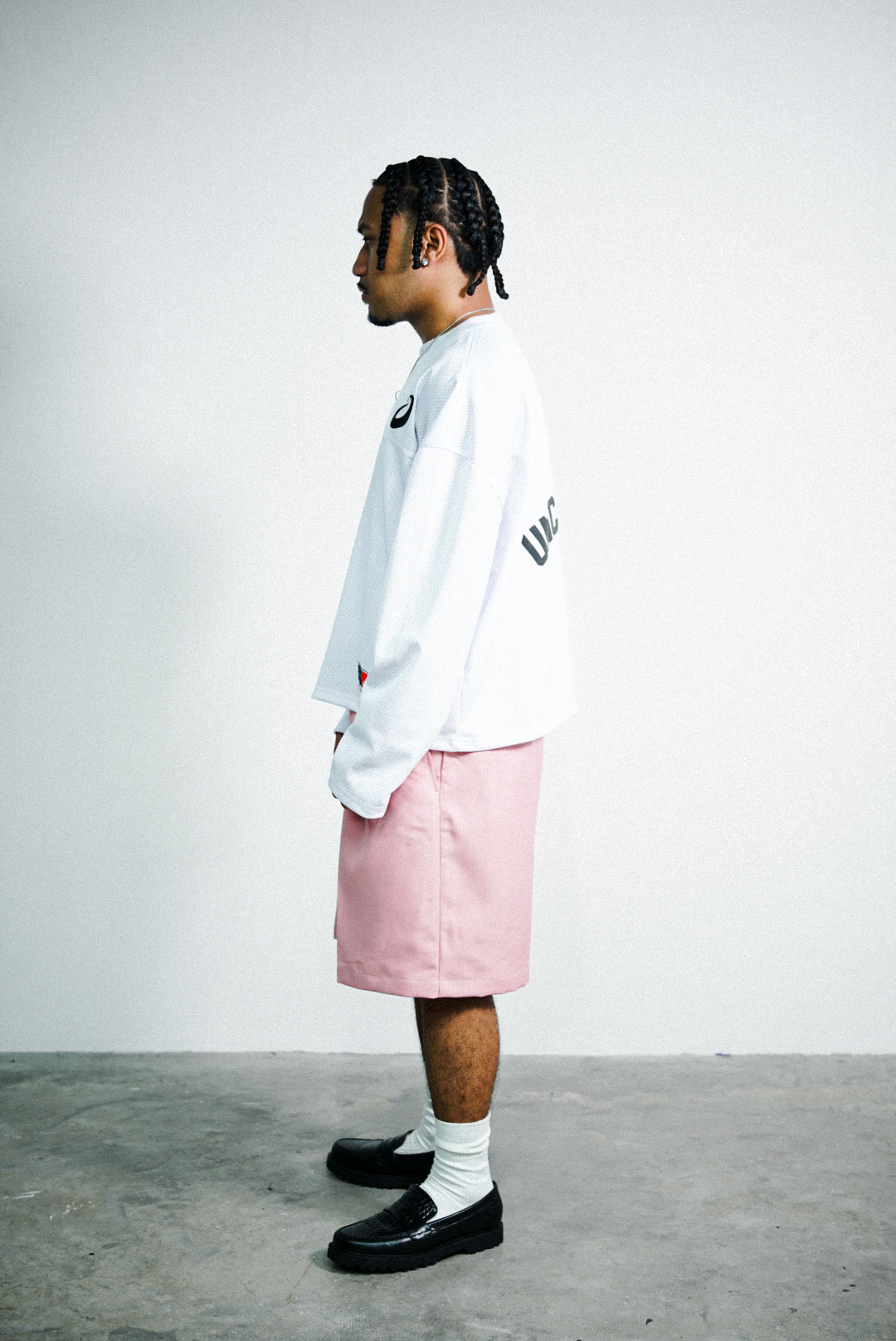 MESH L/S JERSEY T - SHIRT - WHITE