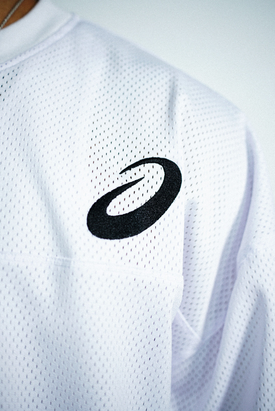 MESH L/S JERSEY T - SHIRT - WHITE