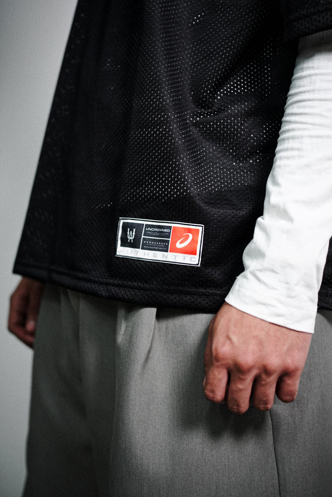MESH SS JERSEY T - SHIRT - BLACK