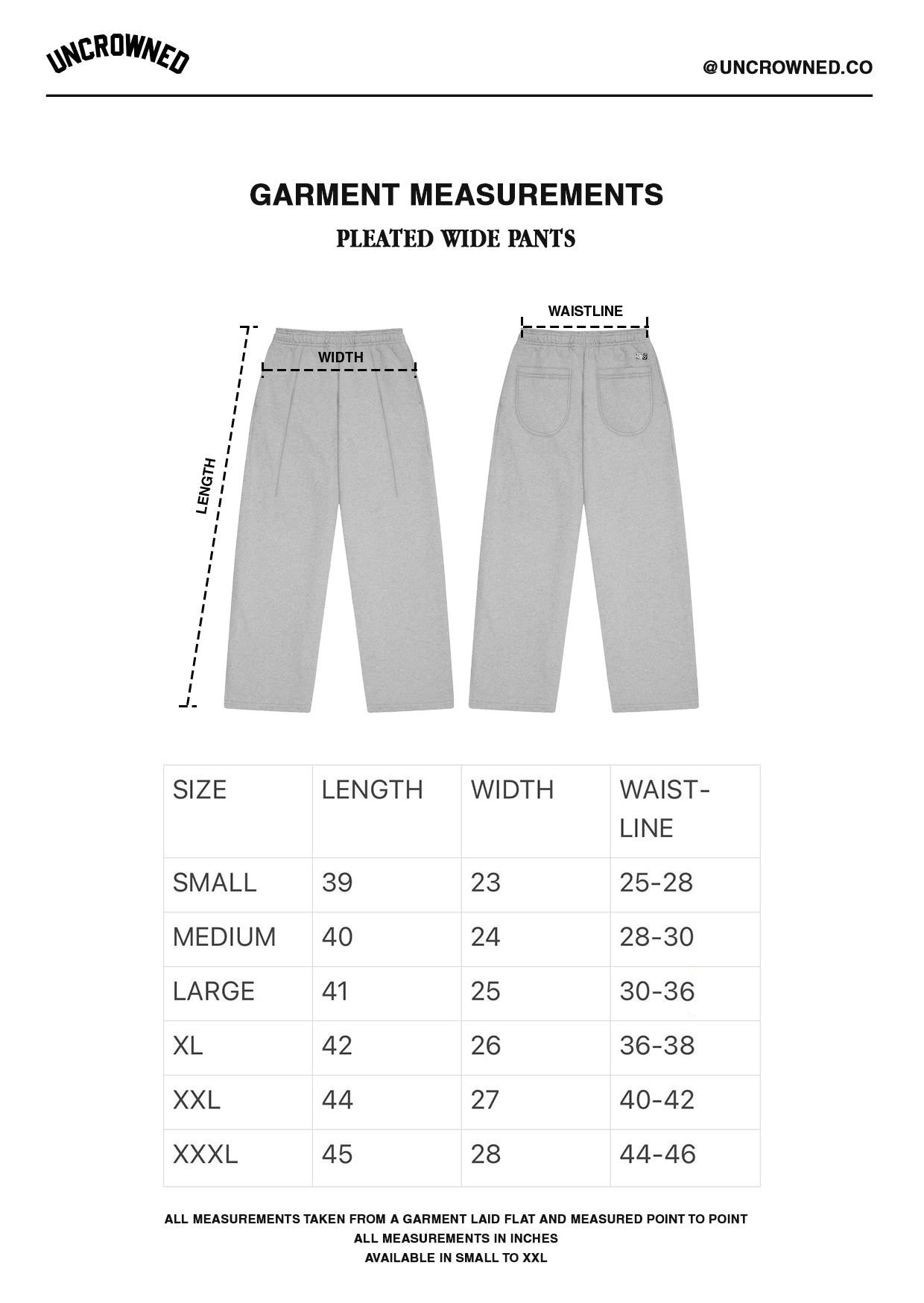 STRAIGHT LEG PLEATED SWEATS - BLACK