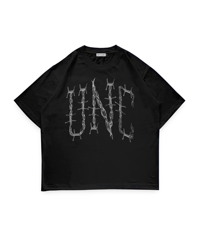 PREMIUM CREWNECK SHIRT™ - BARBED WIRE ARC - BLACK