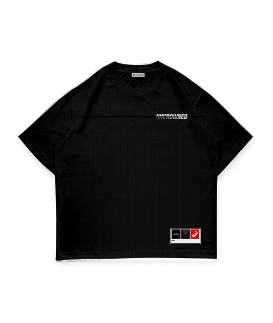 MESH SS JERSEY T - SHIRT - BLACK