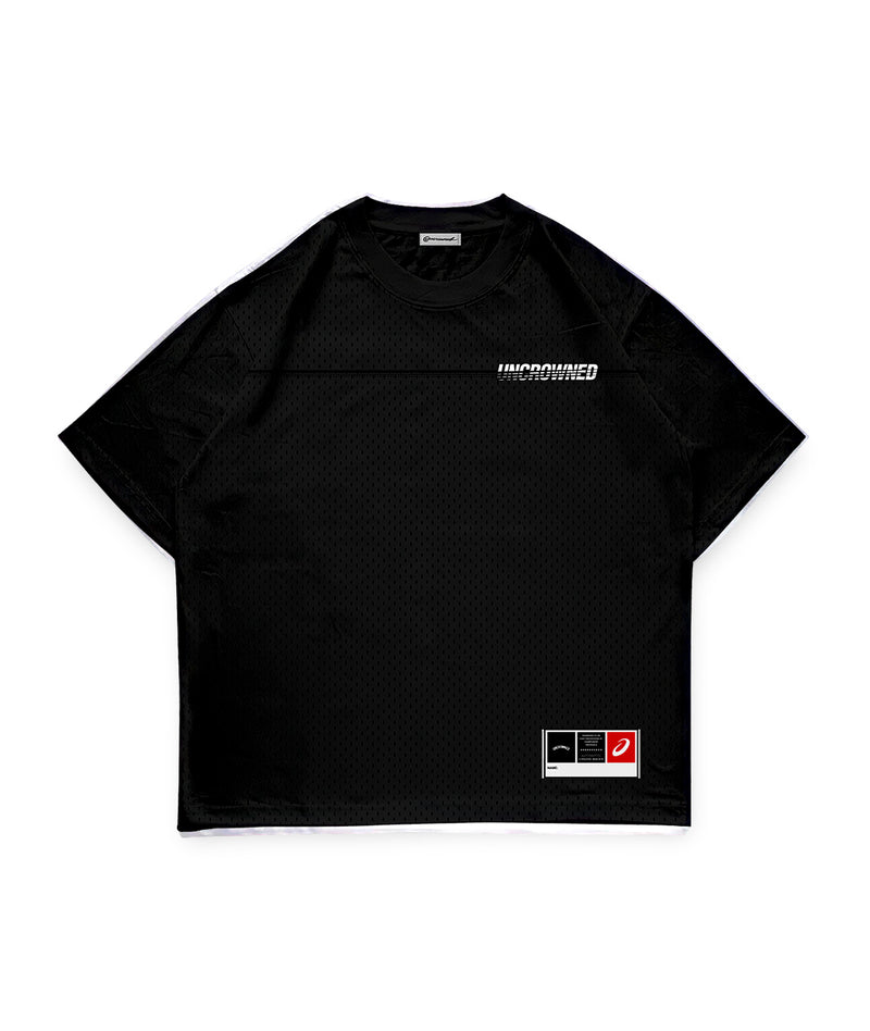 MESH SS JERSEY T - SHIRT - BLACK