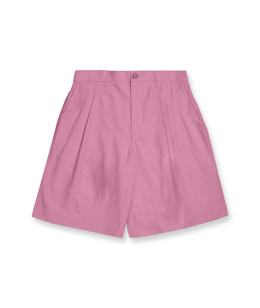 PLEATED SHORTS - CORAL PINK