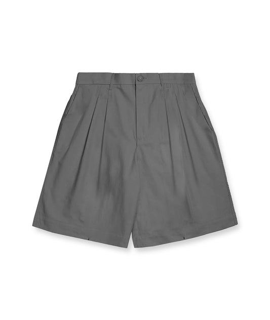 PLEATED SHORTS - GREY