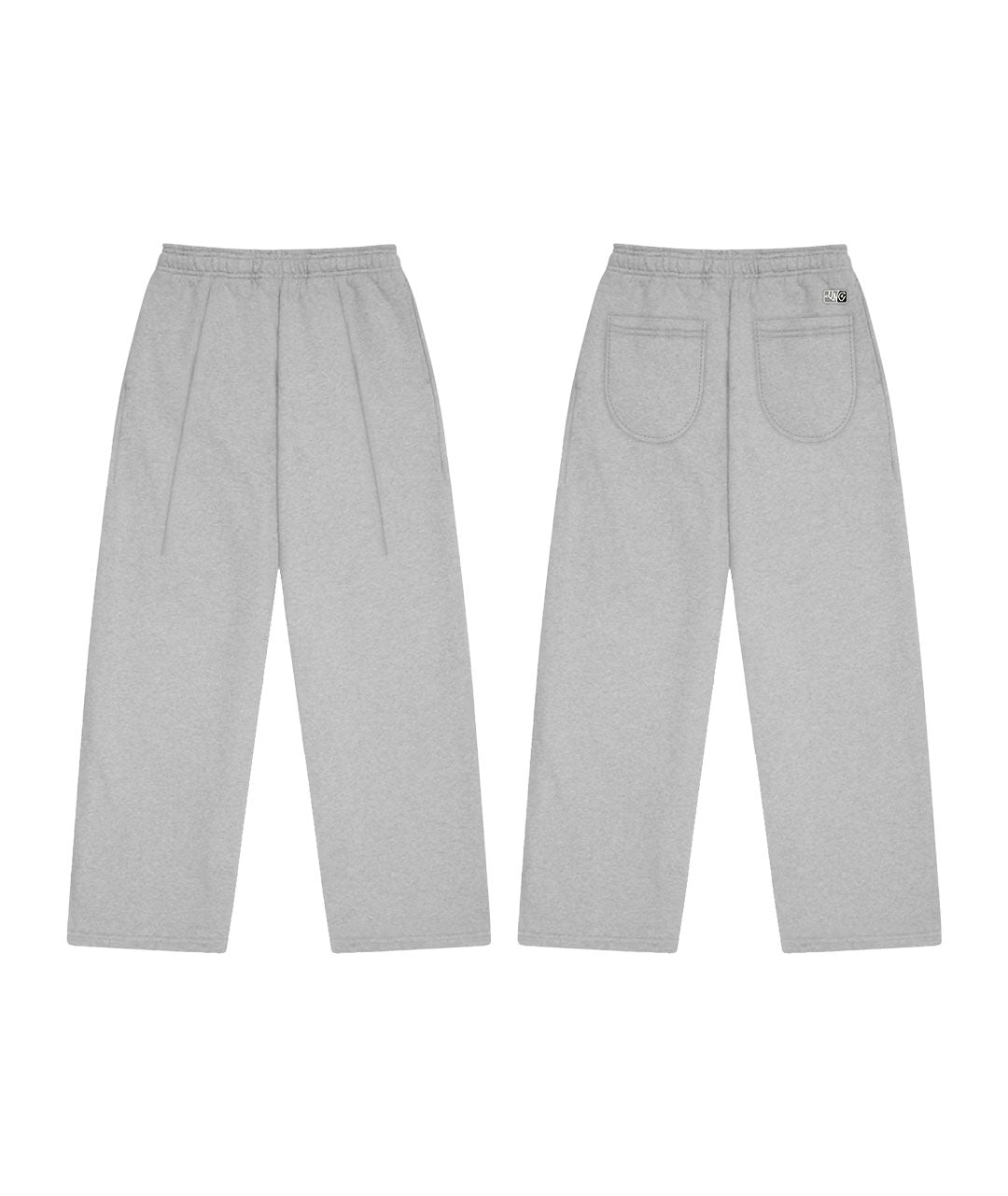 STRAIGHT LEG PLEATED SWEATS - GREY