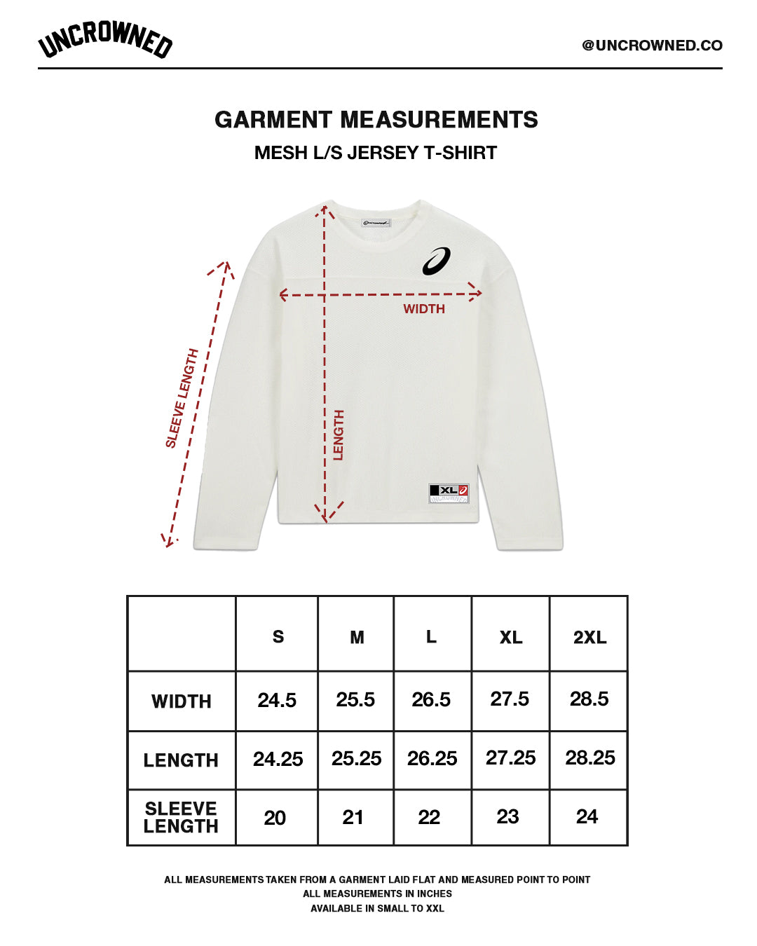 MESH L/S JERSEY T - SHIRT - WHITE